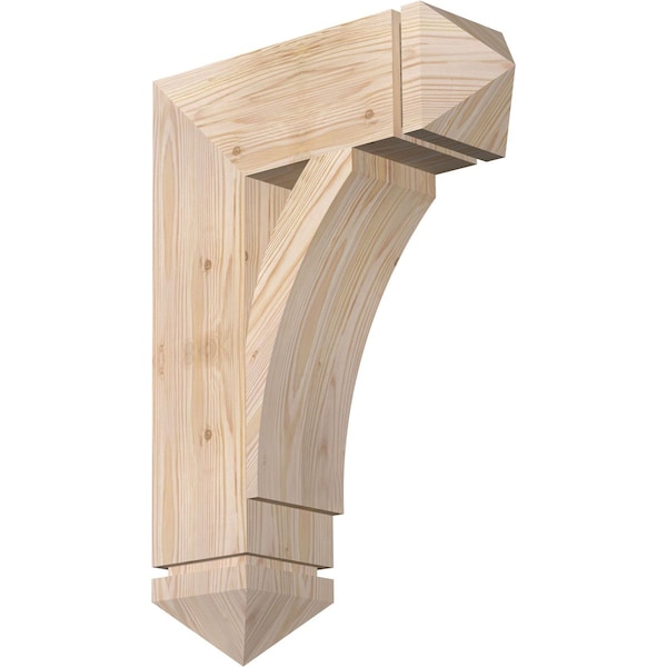 Ekena Millwork Thorton Arts & Crafts Smooth Bracket, Douglas Fir, 5 1/2"W x 18"D x 26"H BKT06X18X26THR03SDF - main